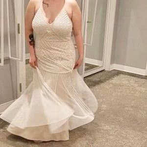 NOT FOR SALE-Gorgeous Beaded Wedding Dress-Size 16
